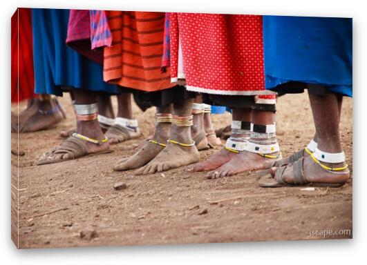 Maasai Feet Fine Art Canvas Print