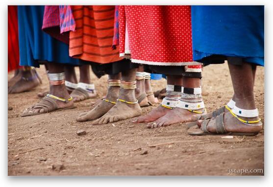 Maasai Feet Fine Art Metal Print