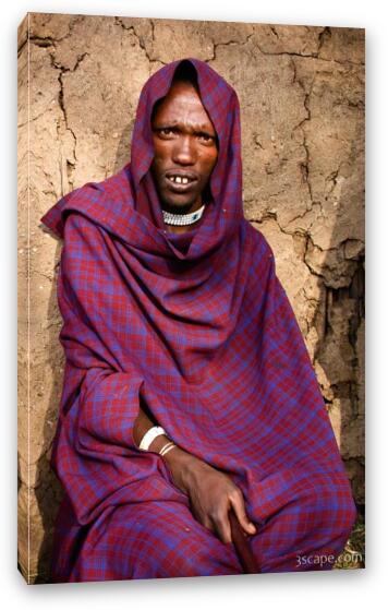 Maasai man Fine Art Canvas Print