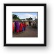 Massai men in their village Framed Print