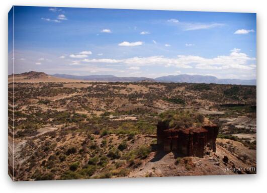 Oldupai (Olduvai)  Gorge, discovery site of earliest known human existence in the world Fine Art Canvas Print