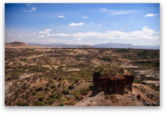 Oldupai (Olduvai)  Gorge, discovery site of earliest known human existence in the world Fine Art Metal Print