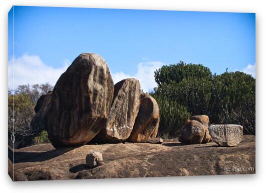 Maasai used to live within this rock outcropping Fine Art Canvas Print