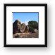 Maasai used to live within this rock outcropping Framed Print