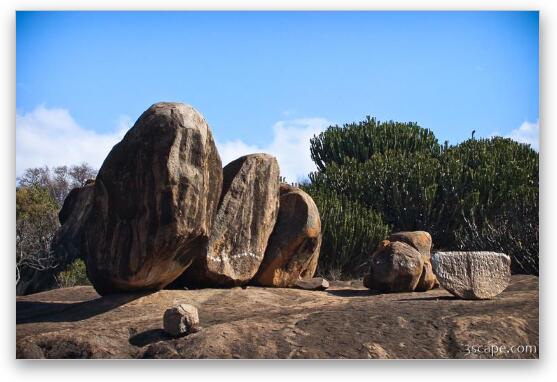 Maasai used to live within this rock outcropping Fine Art Metal Print