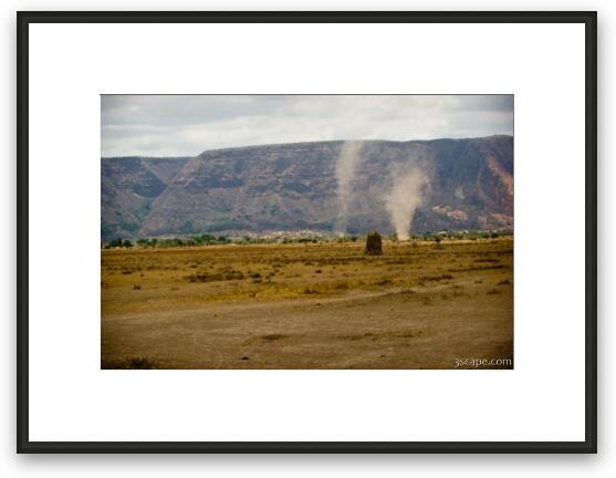 These dust devils were blowing around all over the place Framed Fine Art Print