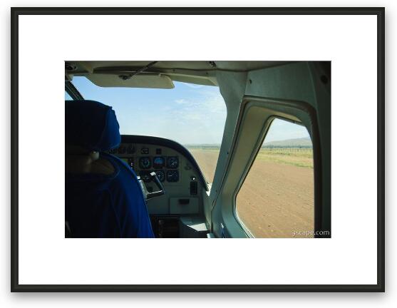 Dirt Runway Takeoff Framed Fine Art Print