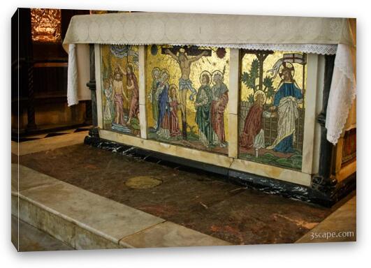 Mosaic altar in the Christ Church Cathedral Fine Art Canvas Print