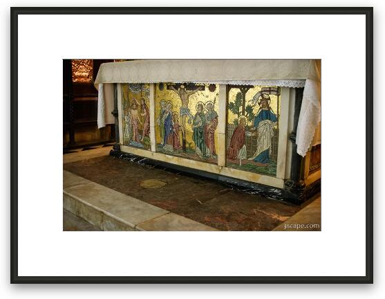 Mosaic altar in the Christ Church Cathedral Framed Fine Art Print