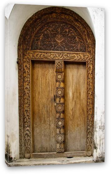 Intricately Carved Door Fine Art Canvas Print
