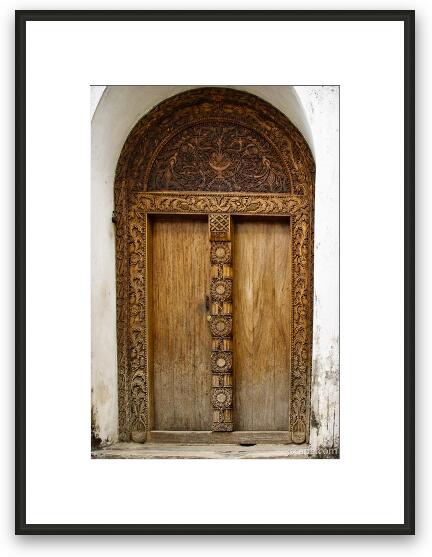 Intricately Carved Door Framed Fine Art Print