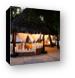 These little huts were set up for an exclusive beach side dinner Canvas Print