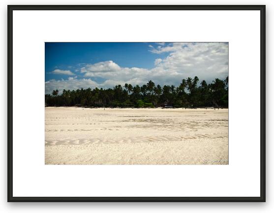 Exposed sand during low tide Framed Fine Art Print