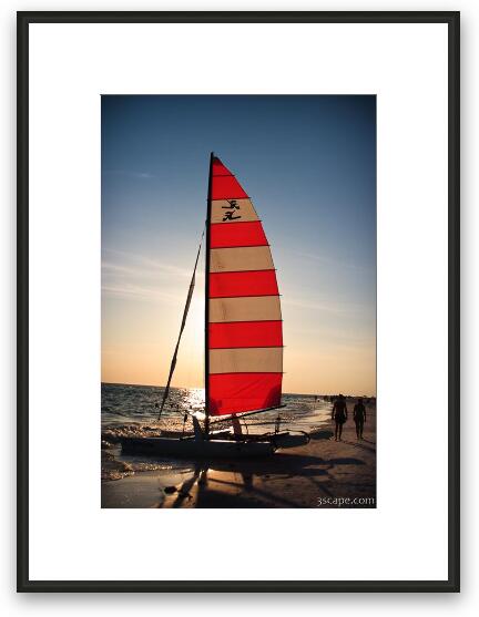 Sailboat at Siesta Key Framed Fine Art Print
