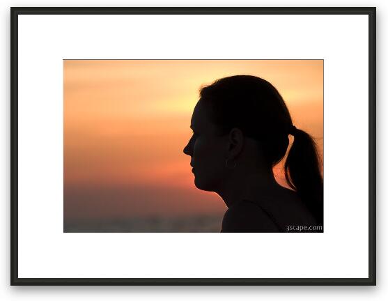 Sunset silhouette Framed Fine Art Print