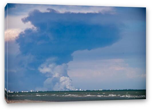 Forest lands in the Everglades were on fire, this photo was from Sanibel, near Ft. Myers Fine Art Canvas Print