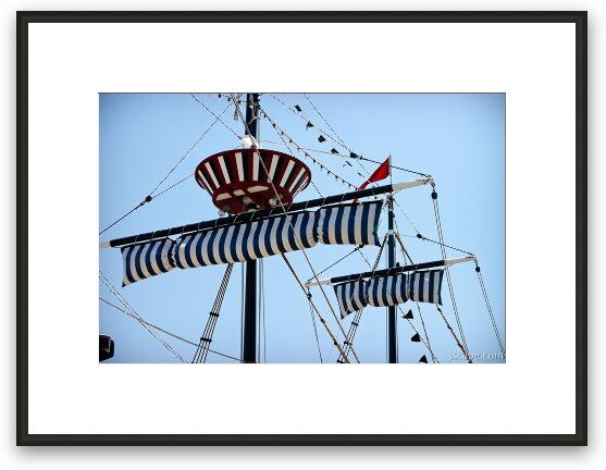 Tour boat, pirate style Framed Fine Art Print