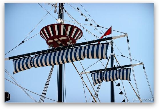 Tour boat, pirate style Fine Art Metal Print