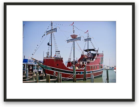 Tour boat, pirate style Framed Fine Art Print