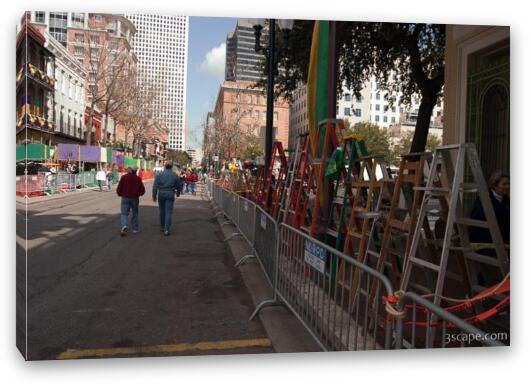 St. Charles street before the parades started Fine Art Canvas Print