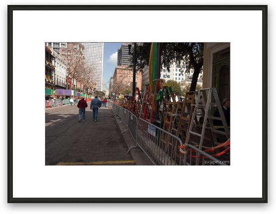 St. Charles street before the parades started Framed Fine Art Print