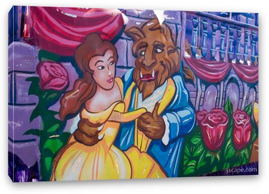 Beauty and the Beast Float Fine Art Canvas Print