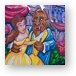 Beauty and the Beast Float Metal Print