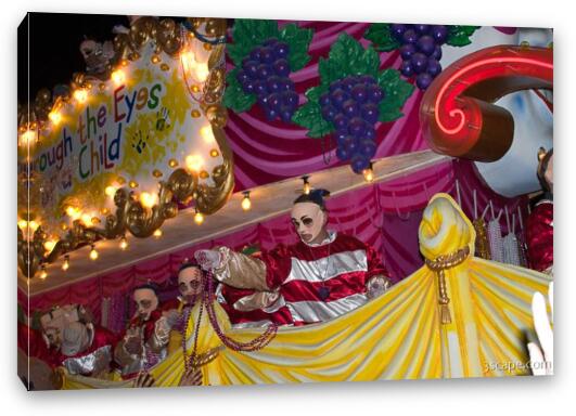 Through the Eyes of a Child Float (Krewe of Bacchus) Fine Art Canvas Print