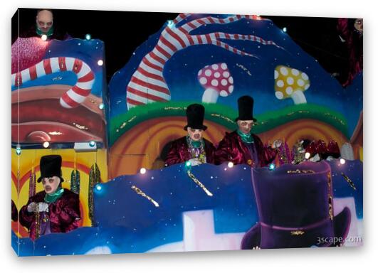 Willie Wonka and the Chocolate Factory Float (Krewe of Bacchus) Fine Art Canvas Print