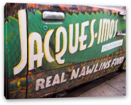 Jacques-Imos Restaurant - Real Nawlins Food Fine Art Canvas Print