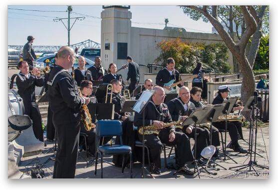 US Navy Jazz band Fine Art Metal Print