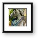 Fountain Lady Statue with beads Framed Print