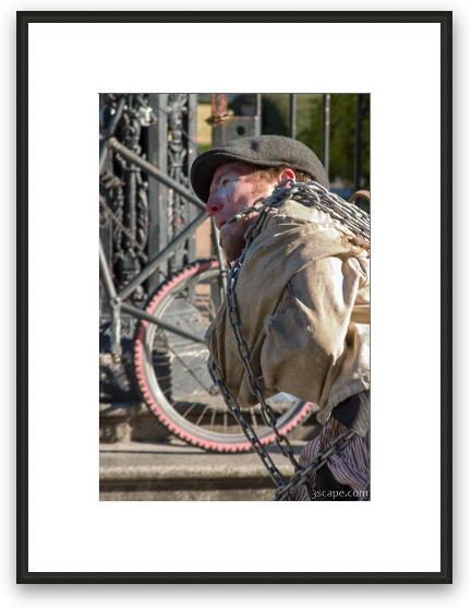 Street performer in Jackson Square Framed Fine Art Print