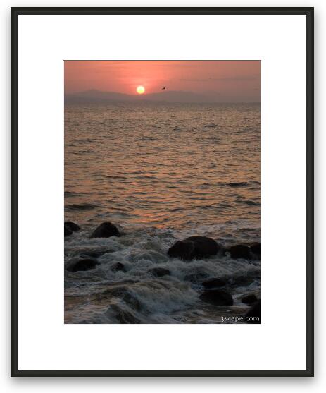 Sunset on the Gulf of Dulce Framed Fine Art Print