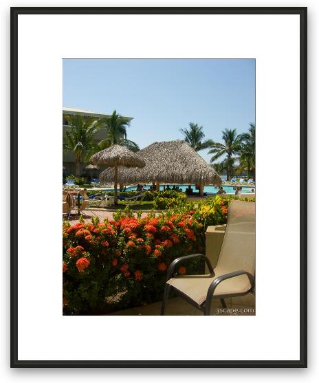 View out of the resort room Framed Fine Art Print