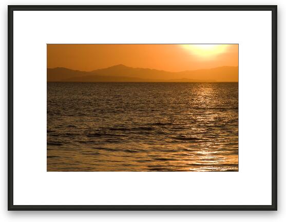 Sunset on the Gulf of Dulce Framed Fine Art Print
