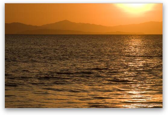 Sunset on the Gulf of Dulce Fine Art Metal Print