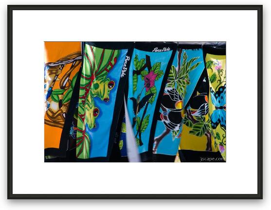 Colorful beach towels Framed Fine Art Print