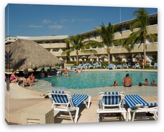 Pool at the Fiesta Resort and Casino Fine Art Canvas Print