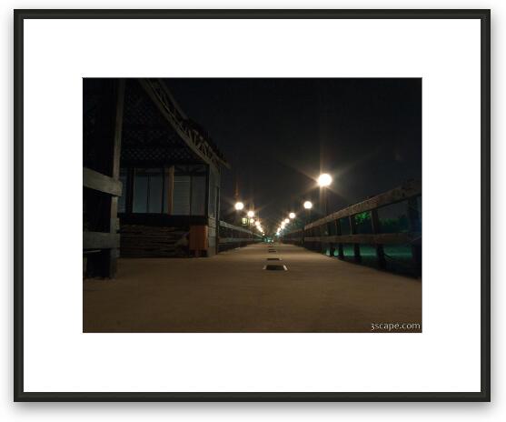 Night time on the Fiesta pier Framed Fine Art Print