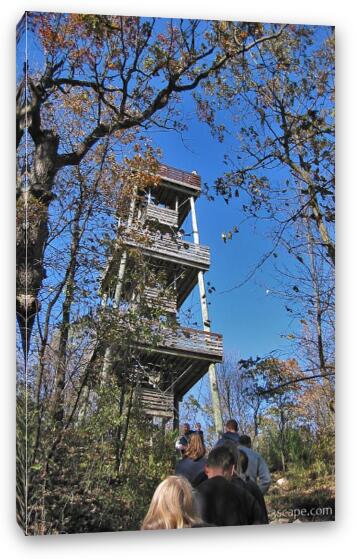 Observation tower near Kettle Morrain State Park Fine Art Canvas Print