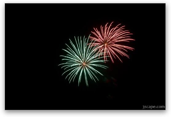 4th of July fireworks Fine Art Print by Adam Romanowicz