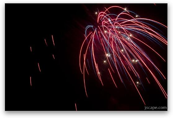 4th of July fireworks Fine Art Print by Adam Romanowicz