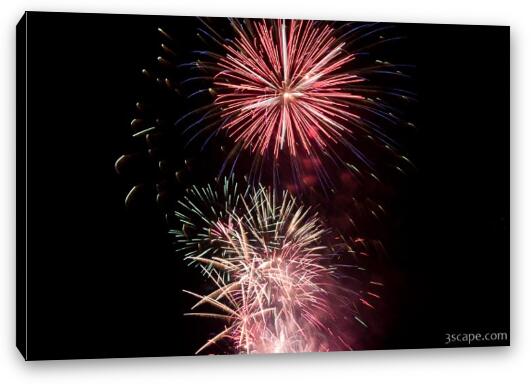 4th of July fireworks Fine Art Canvas Print