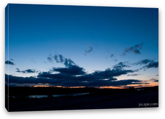 Sunset over Lac Barbel, Quebec Fine Art Canvas Print
