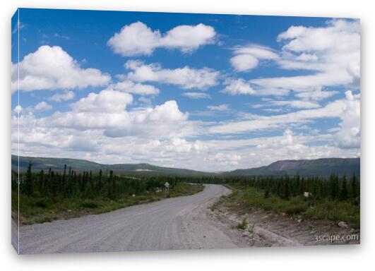 More gravel road as far as the eye can see Fine Art Canvas Print