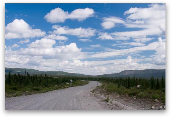 More gravel road as far as the eye can see Fine Art Metal Print