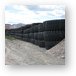 Huge truck tires from mining operation Metal Print