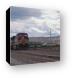 Very long train filled with iron ore Canvas Print