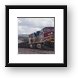 Very long train filled with iron ore Framed Print